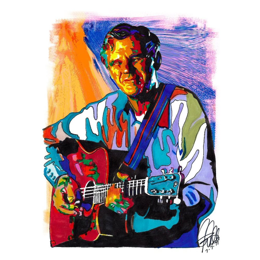 Doc Watson Guitar Bluegrass Country Folk Music Poster Print Wall Art 18x24 - Picture 1 of 5